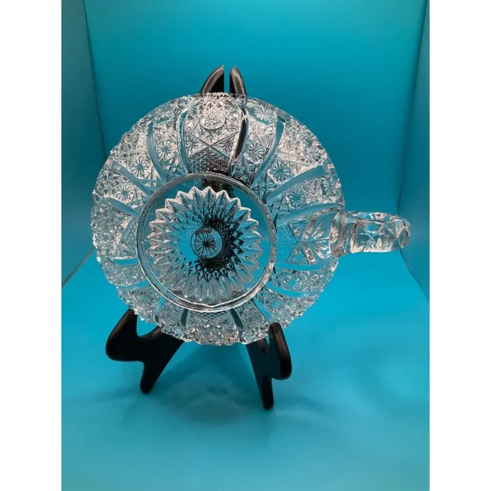 Vintage Starburst & Diamond Pattern Nappy‎ Finger Bowl Sawtooth Edge Countrycore